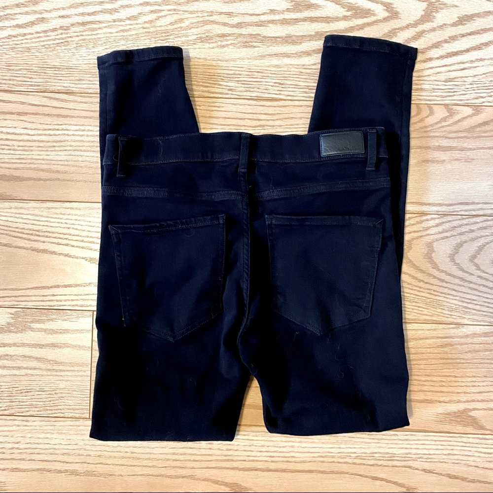 Express black distressed jeggings